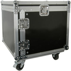 Citronic 8U 19" rack case with wheels