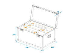 Roadinger Flightcase 2X Led Pll-360