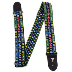 Perris 285 2" Retro Hootenanny Poly Guitar Strap Blue Yellow Red
