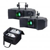 Equinox Helix 100W Gobo Flower Pair With Carry Bag