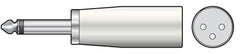 Adaptateur qtx prise mono 6,3 mm - XLR mâle
