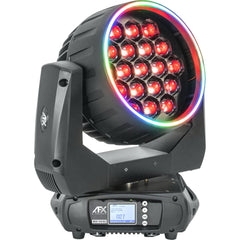 AFX Light WASH-1940-RGB Wash Zoom Moving Head mit Ringeffekt 19X 40W RGBW LED inkl. Flightcase
