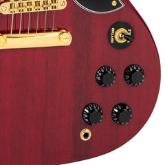 Vintage Vs6 3 Pick Up Guitar - Gold Hardware - Cherry Red