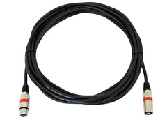 Câble XLR Omnitronic 3 broches 7,5 M Bk/Rd