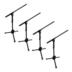 4x Thor MS004 Short Tripod Microphone Stand Black