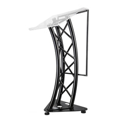 Global Truss F33 Curved Truss Lectern with Acrylic Top Black