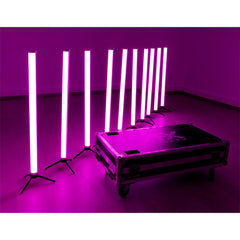 AFX SPECTRA-TUBES-FC 10 Rechargeable RGBW LED Tubes IP65 1m in a Flight Case