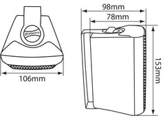Adastra BC3W Stereo Background Speaker Pair White 3" 60W