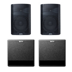 2x Alto TX212 + 2x TX212S Active Powered Sound System 12" 3000W PA DJ Disco