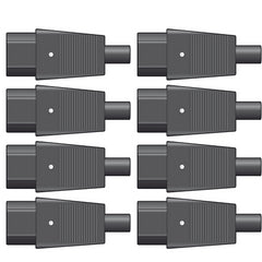 8x Mercury IEC Female Connector Mains 240v Socket
