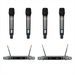 ZZIP TXZZ420 Channel 38 Quad UHF Handheld Wireless Mic System Package