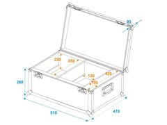 Roadinger Flightcase 2x LED PLL-384 Panelleuchte
