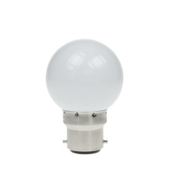 Prolite 1W LED Polycarbonate Golf Ball Lamp, BC 3000K Warm White