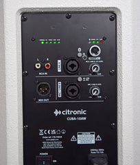 Citronic CUBA-10A Aktiver 10-Zoll-Breitbandlautsprecher Weiß 540 W DSP + Bluetooth