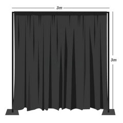 Wentex Pipe & Drape Backdrop Curtain Free Standing System Bundle 3m x 3M