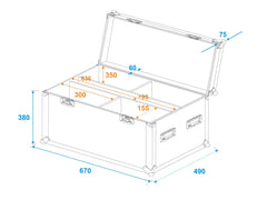 ROADINGER Flightcase 4x LED IP PAR 12x8W QCL/12x9 SQL Spot