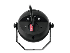 Eurolite LED PST-9W Pinspot mit schmalem Strahl, 9 W, 3 RGB-LED-DMX-Scheinwerfer, Spiegelkugel