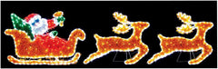 Tinsel Santa Sleigh & Reindeer LED Rope Light Christmas Lighting