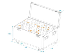 Roadinger Flightcase 4X Led Tmh-X1 Moving-Head Beam