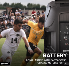 Gemini AS-15TOGO Portable Speaker Bluetooth Battery PA System