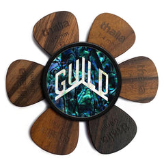 Thalia Guild Pick Puck - Blue Abalone With Guild Pearl Logo