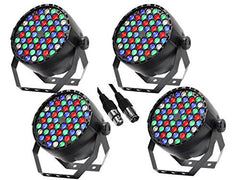 4 x Equinox Midipar RGBW 54 X 1W LED Par Can Lighting DJ Disco DMX Light Effect