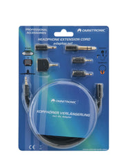 Extension pour casque Omnitronic 3M avec jeu d'adaptateurs