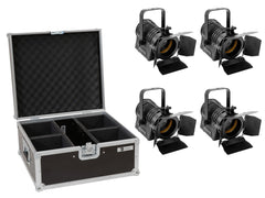 EUROLITE Set 4x AKKU THA-20PC TRC Theater-Spot bk + Mallette
