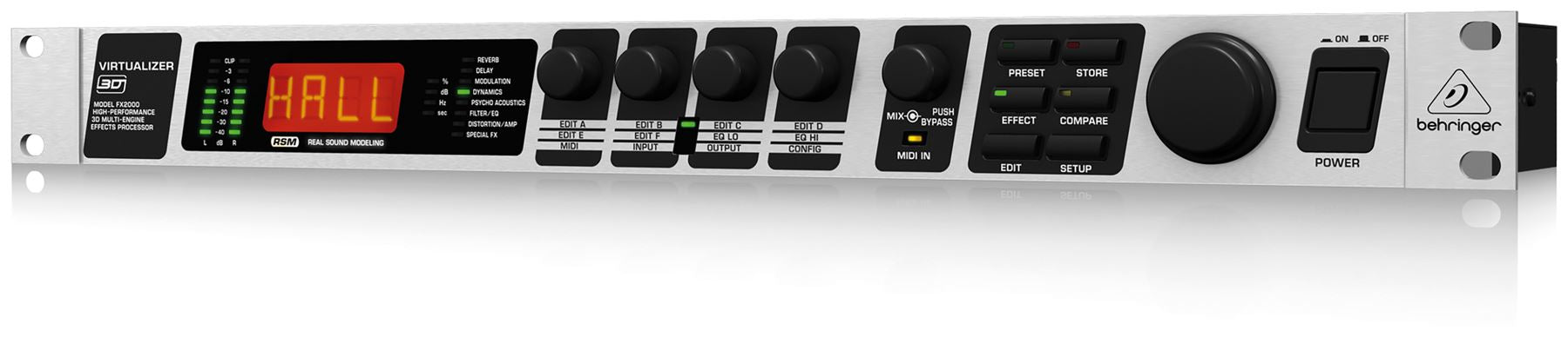 Behringer FX2000 Rackmount 3D Multi Effects FX Virtualizer Effects Pro ...