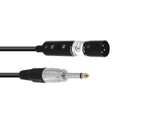 Omnitronic Adapterkabel XLR(M)/Klinke Mono 0,3M Schwarz