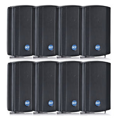 8x RCF DM41B 30W 100V IP55 Rated Background Speakers (Black)