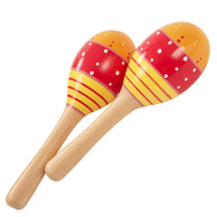 Pp Early Years Wooden Maracas - Red/yellow