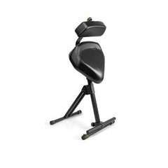 Gravity FM SEAT1 BR Höhenverstellbarer Hocker mit Fuß/Rückenlehne. Sitzgitarrenhocker