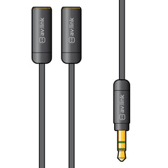 AV:Link Precision fiche 3,5 mm vers 2 prises 3,5 mm câble répartiteur 0,3 m