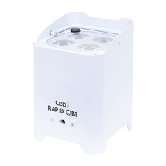LEDJ Rapid QB1 Kabelloser LED-Uplighter (RGBW) in weißem Gehäuse