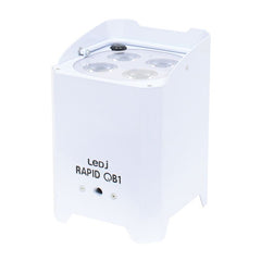 LEDJ Rapid QB1 Wireless LED Uplighter (RGBW) in White Housing
