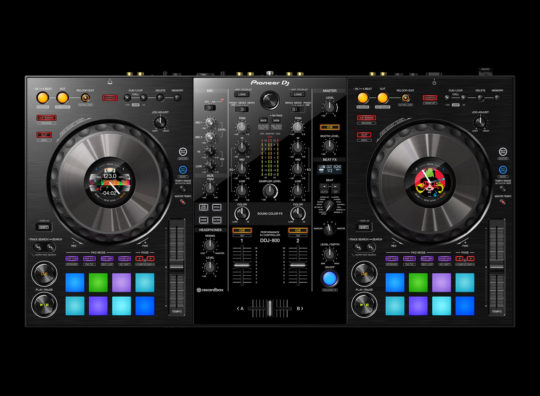 Pioneer DDJ-800 2-channel Performance DJ Controller for Rekordbox 
