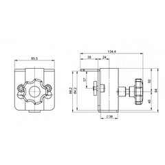AluStage SCD-02 Handrail Assembly Clamp