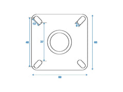 Roadinger Lenkrolle 75 mm Grau