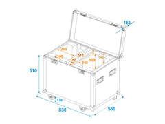 Roadinger Flightcase 2X Eye-37