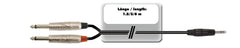 Omnitronic Adapterkabel 3,5 Klinke/2XKlinke 3M Schwarz