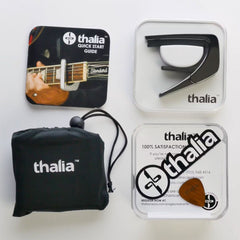 Thalia Chrome Finish Capo With Ebony Inked Inlay