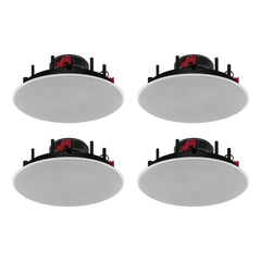 4x Monacor EDL-62HQ 6.5" 100V Coaxial Ceiling Speaker 30W RMS PA System Flushfit
