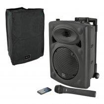 QTX QR8PABT Portable PA Speaker with Wireless Mic inc Cover