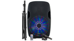 Gemini AS15-BLU-LT Pack Bluetooth-Lautsprecher 2000 W PA-System DJ Disco