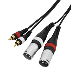 Câble W Audio 1,5 m 2 x Phono - 2 x XLR Mâle