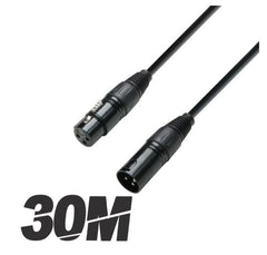 Roar 30M DMX-Kabel XLR-Buchse - XLR-Stecker, schwarz, 110 Ohm, 3000 cm