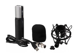 Ensemble microphone à condensateur de puissance HQ + mélangeur audio, enregistrement de podcast