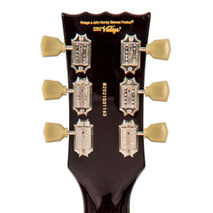 Vintage V100 Guitar - Left Hand- Flame Iced Tea
