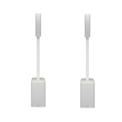 QSC KC12-WH Active 3-Way Column Loudspeaker System – 2-Pack (White)